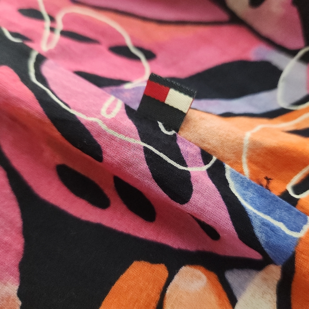 Tommy Hilfiger Pink and Orange Midi Dress - Picture 8 of 8